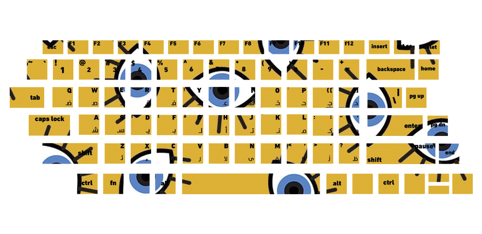 Eyes Laptop Keyboard Sticker