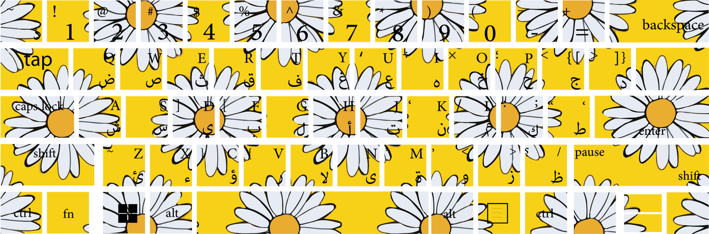 Flower Laptop Keyboard Sticker