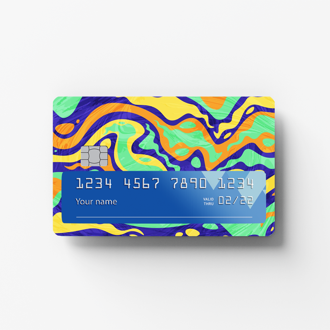 Pattern-coloures Credit Card Sticker