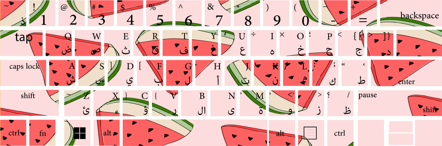Watermwlon Laptop Keyboard Sticker