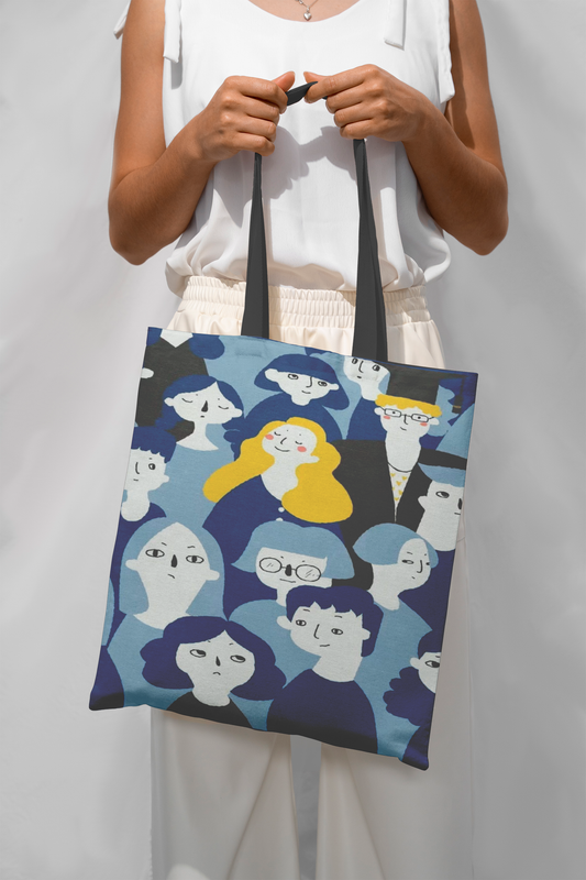 Faces tote bag all over print