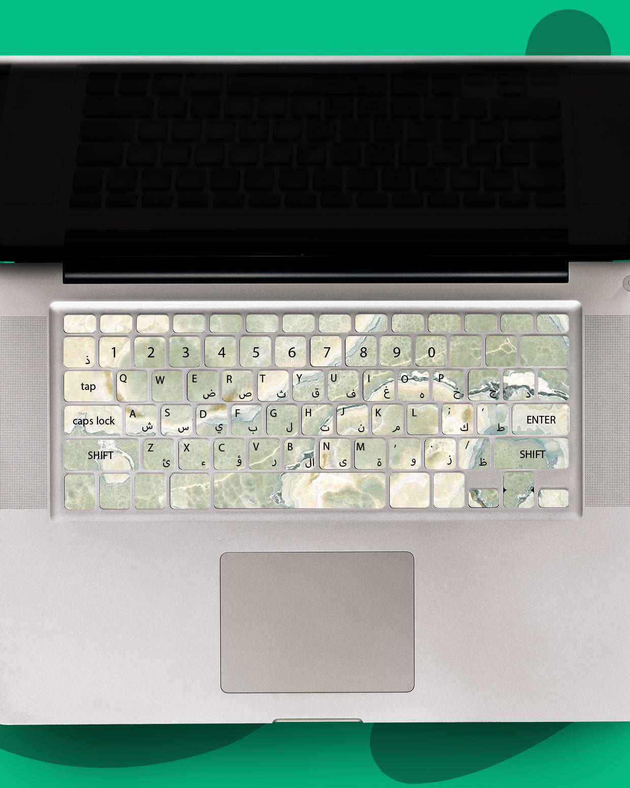 Ceremic Green Laptop Keyboard Sticker