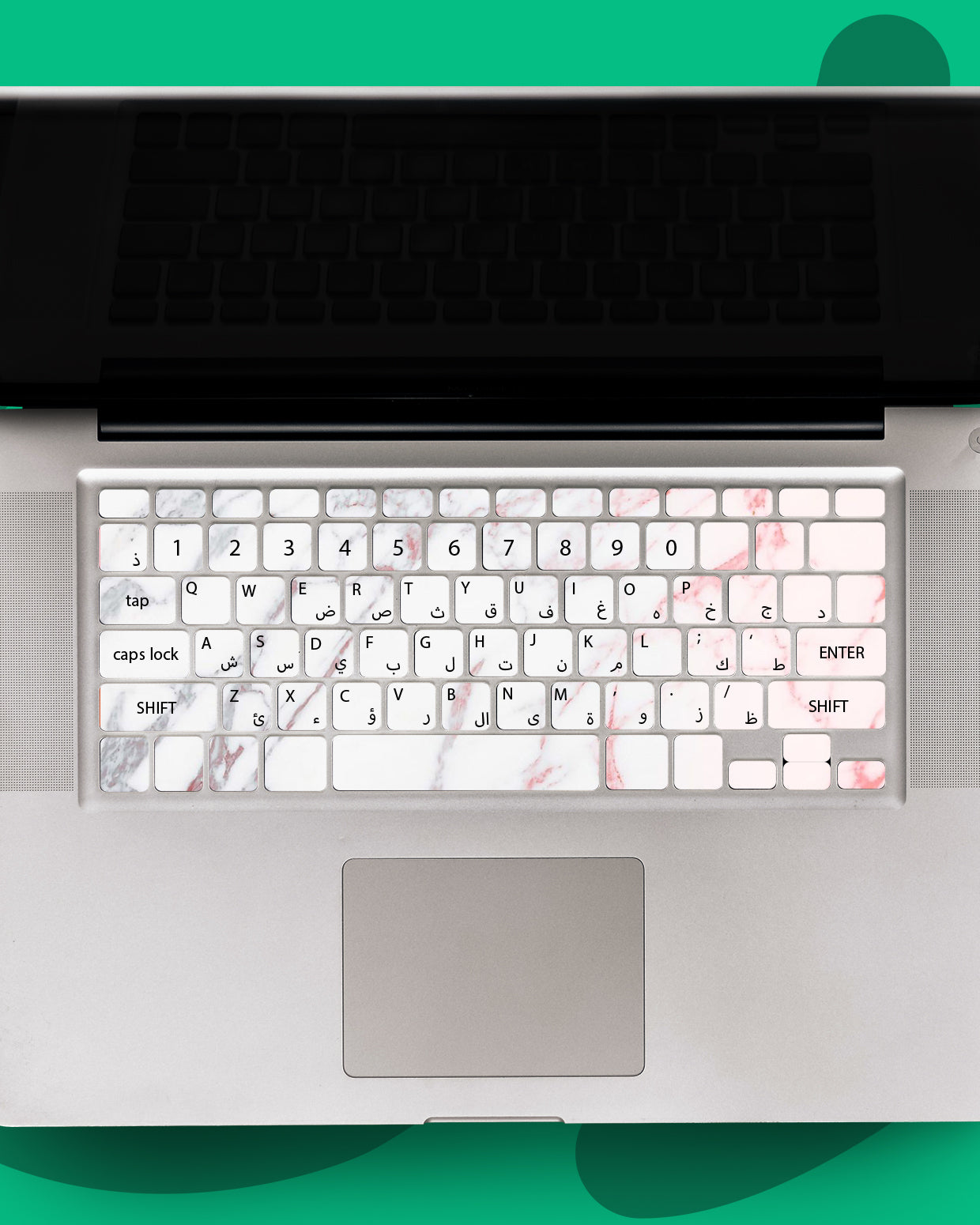 Ceremic White Grey Laptop Keyboard Sticker