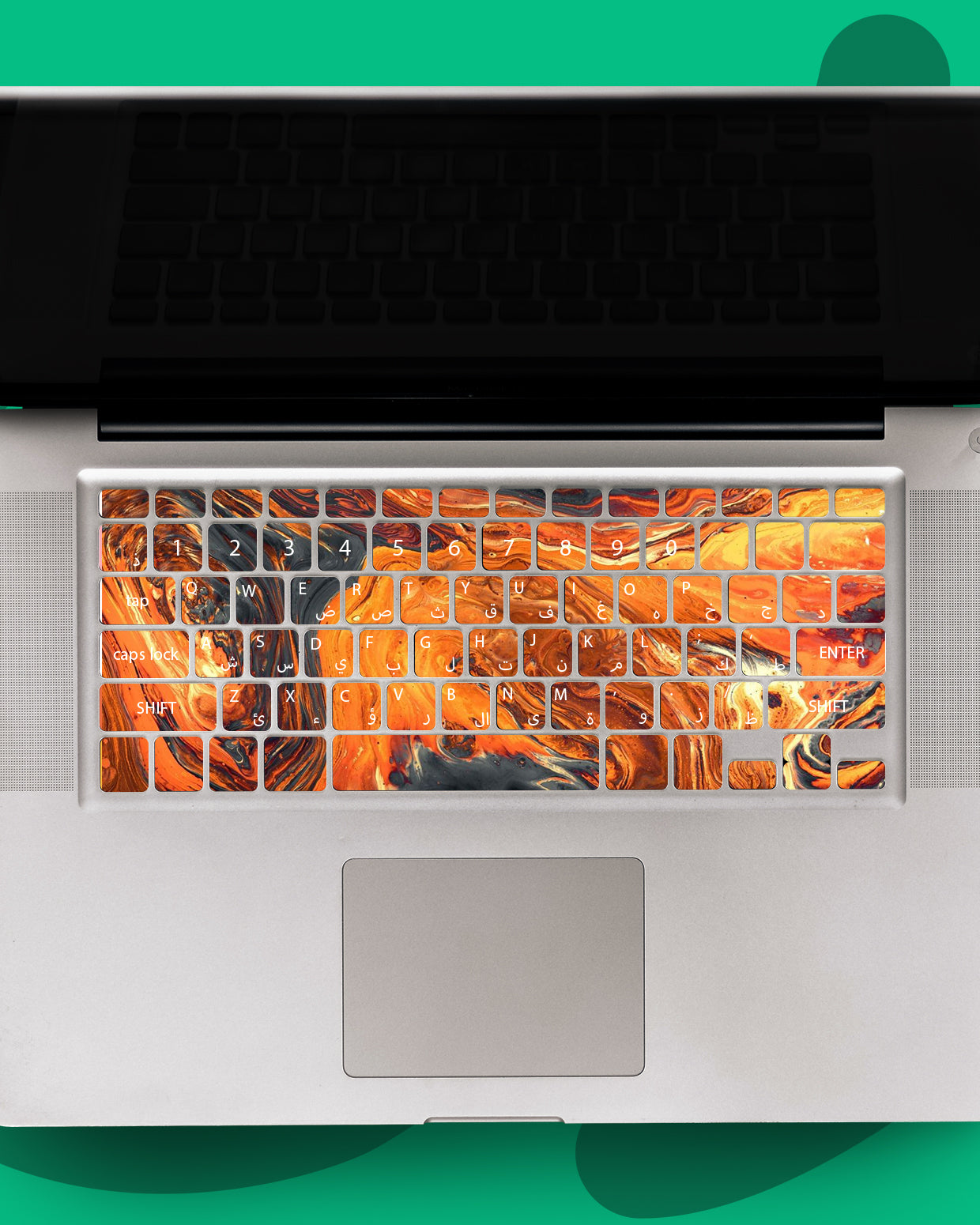 Ceremic Orange Laptop Keyboard Sticker