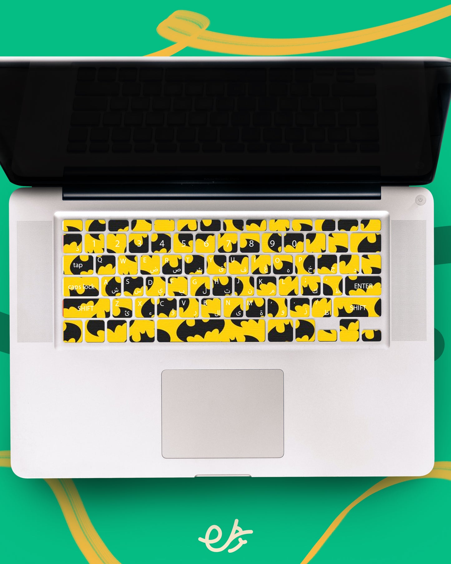 Batman Pattern Laptop Keyboard Sticker