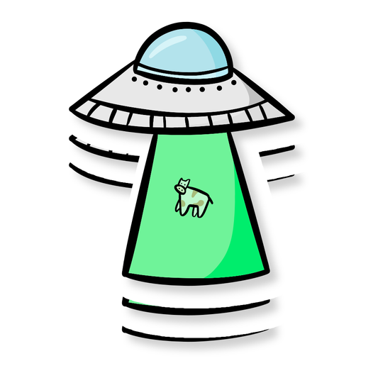 EP-Alien cow Sticker
