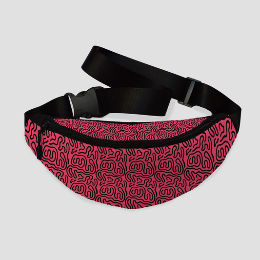 Engrave black & red Fanny Pack