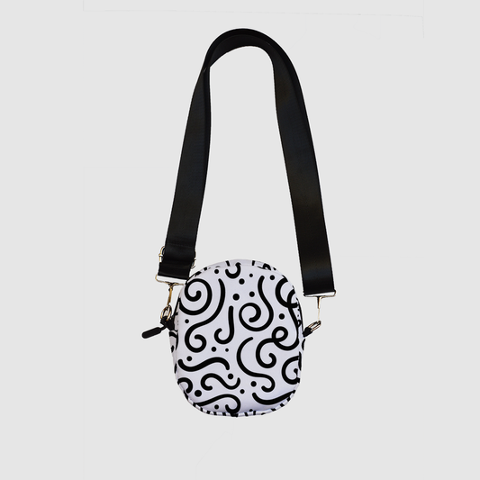 Engrave black & white Mini bag