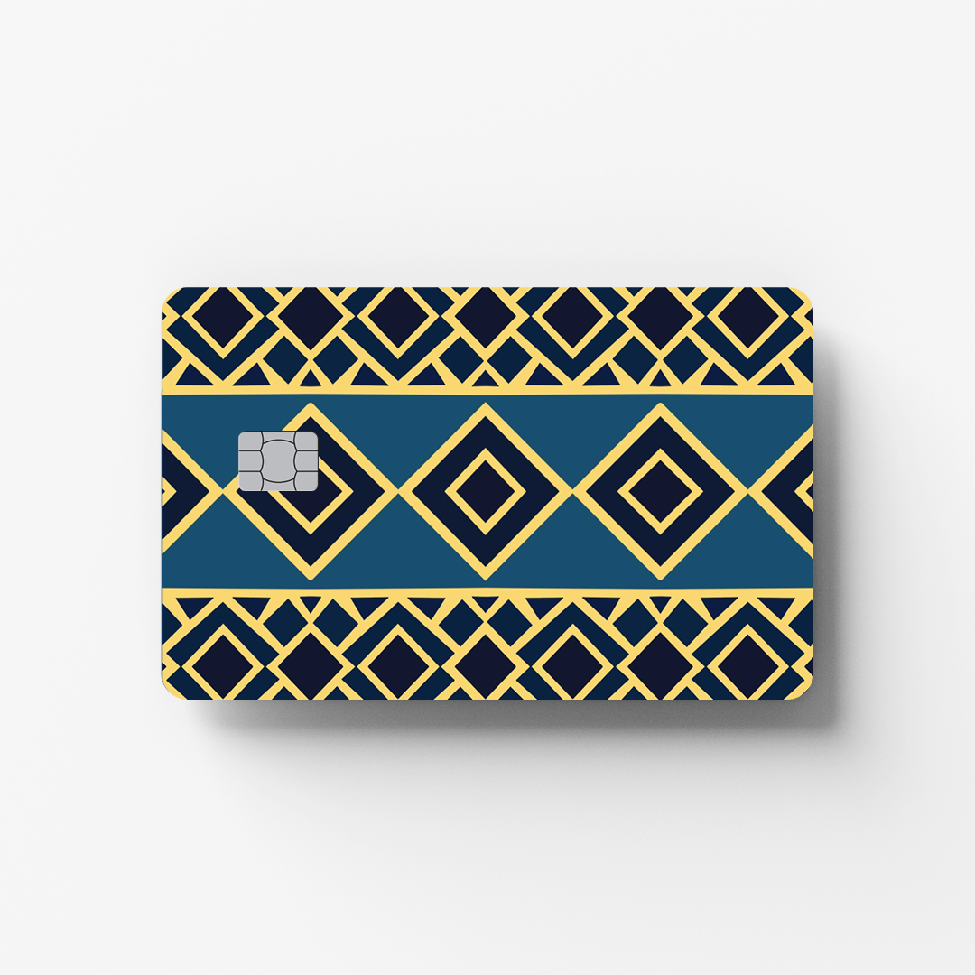 Pattern-Blue Credit Card Sticker