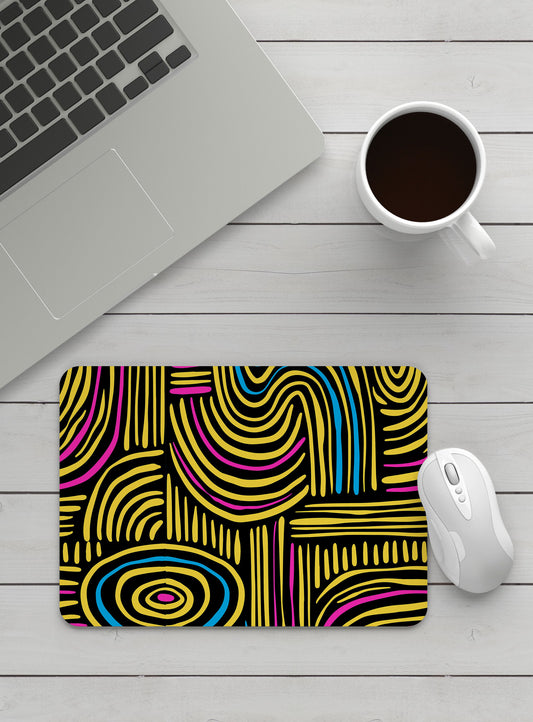 Pattern Yellow Mouse Pad