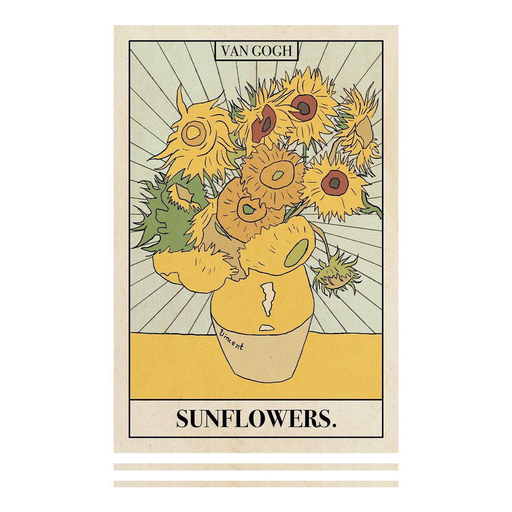 Van gogh sunflowers Sticker