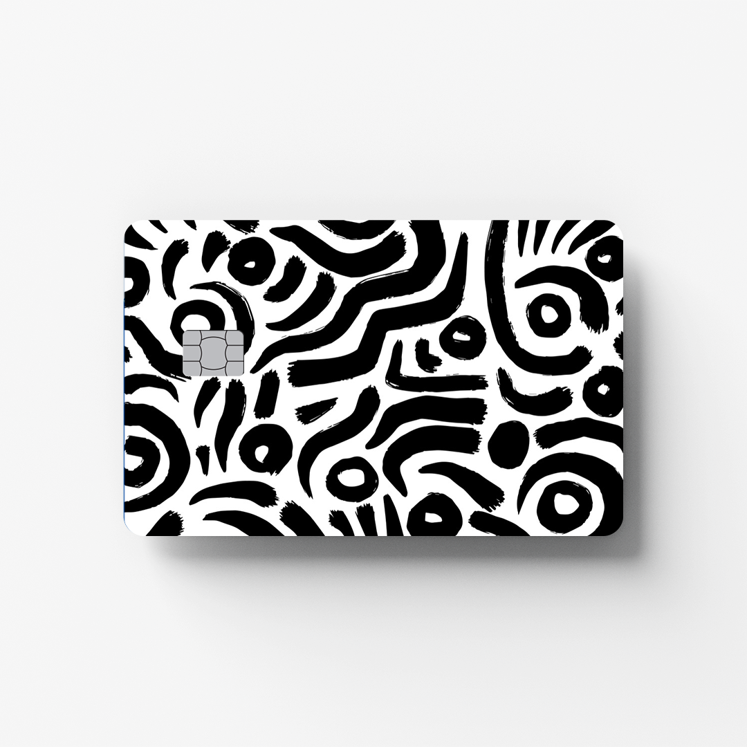 Black-white Credit Card Sticker