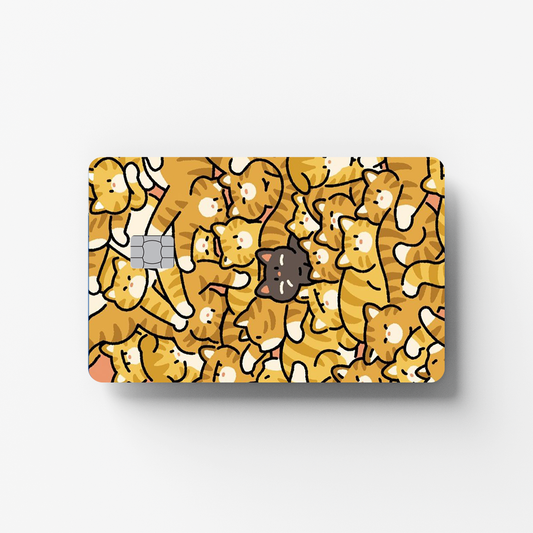 Cats-yellow Credit Card Sticker