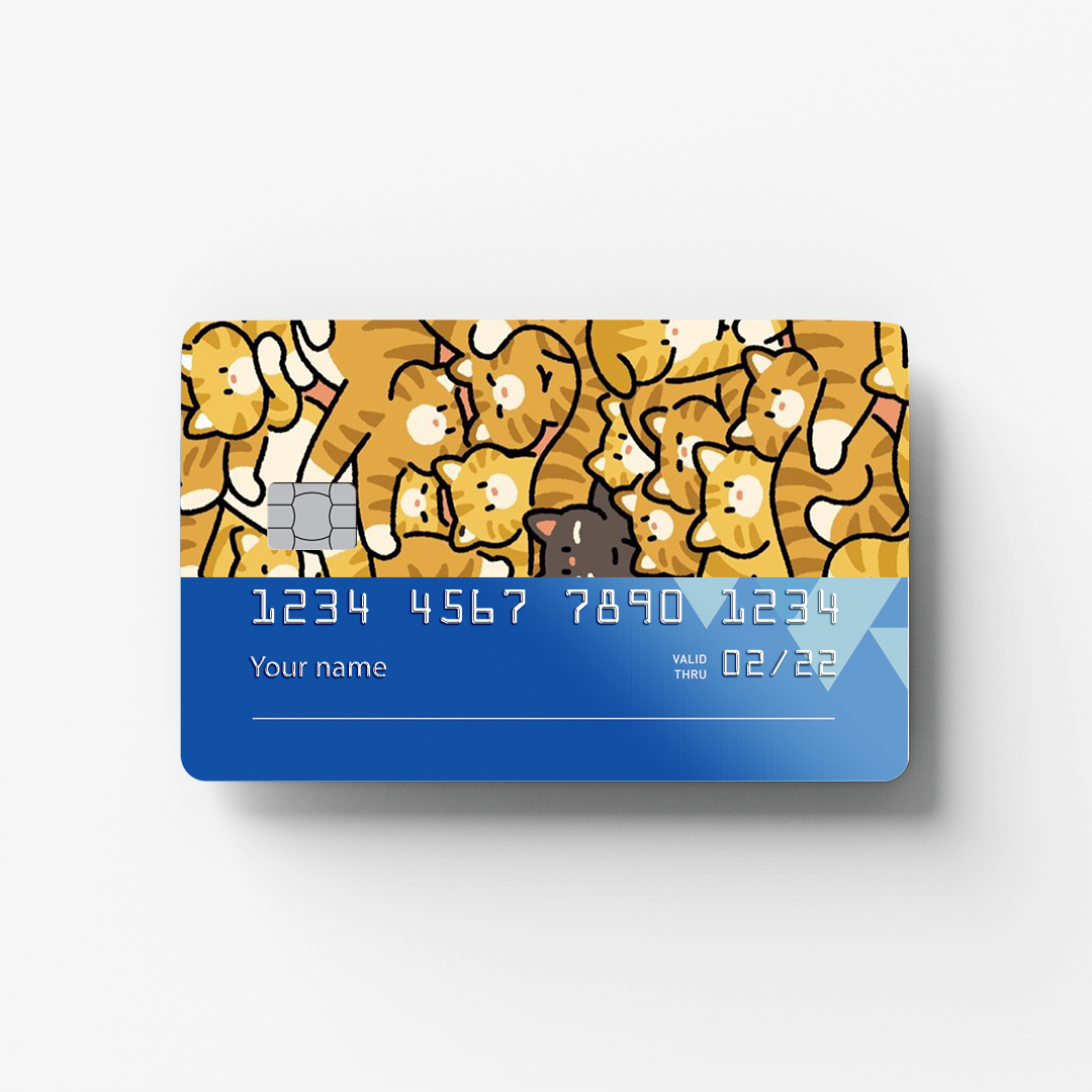 Cats-yellow Credit Card Sticker