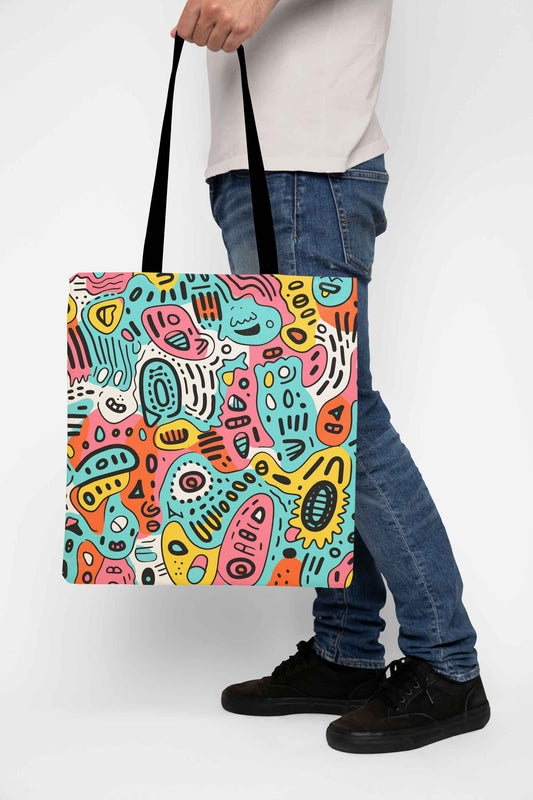 colours tote bag all over print