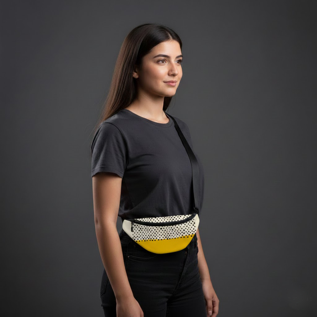 Yellow Black Fanny Pack