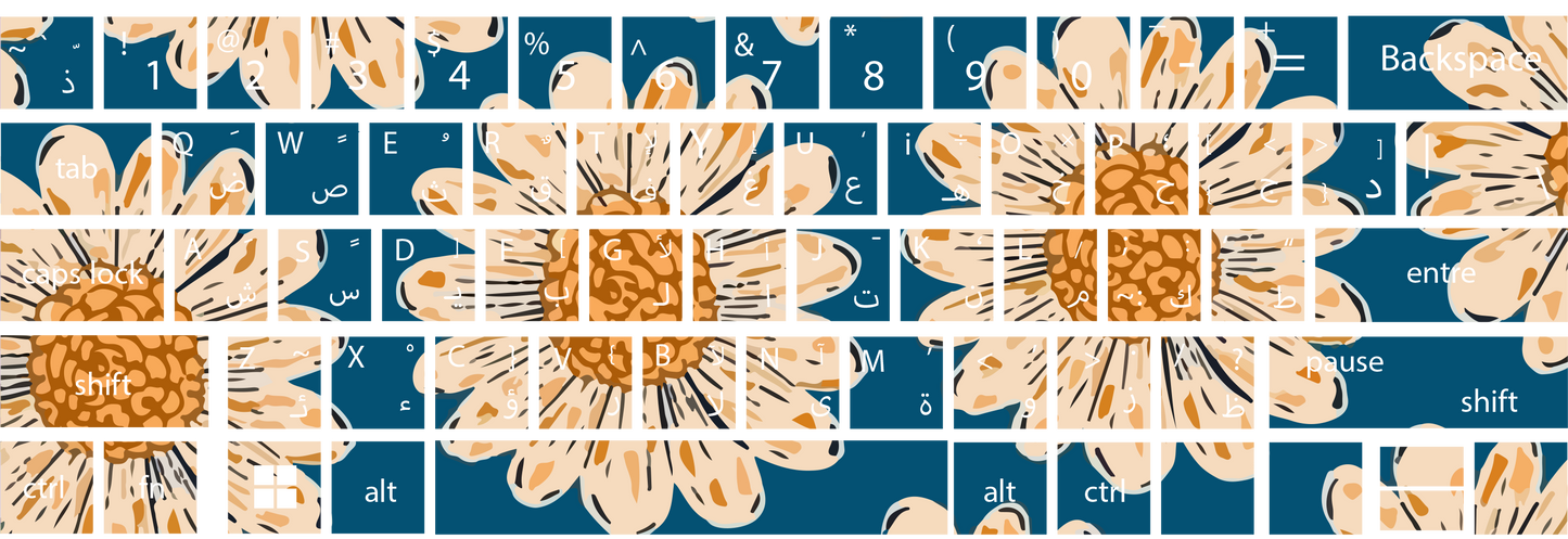 Flower Laptop Keyboard Sticker