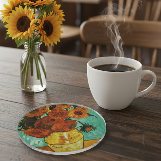 Art Flower Acrylic Coaster