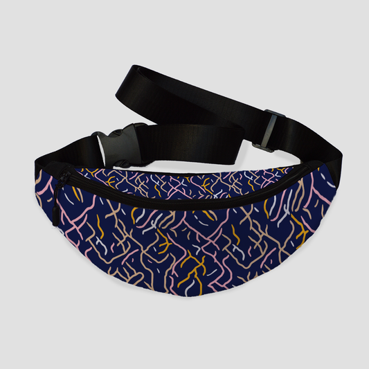 Lines blue Fanny Pack