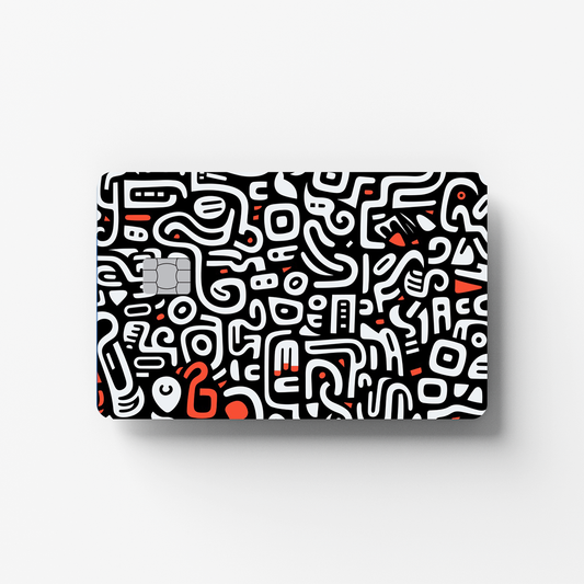 Pattern-black-white Credit Card Sticker