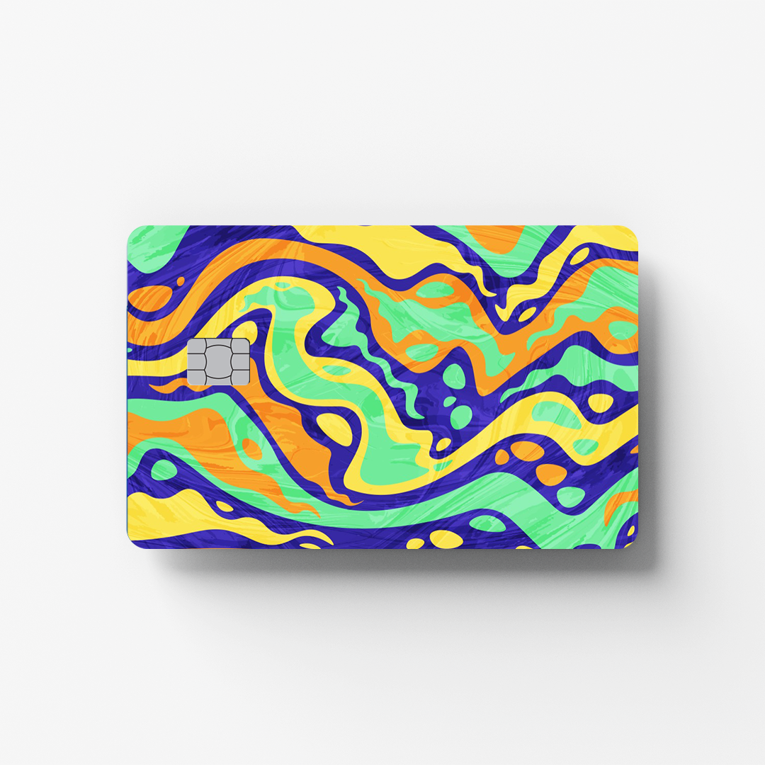 Pattern-coloures Credit Card Sticker