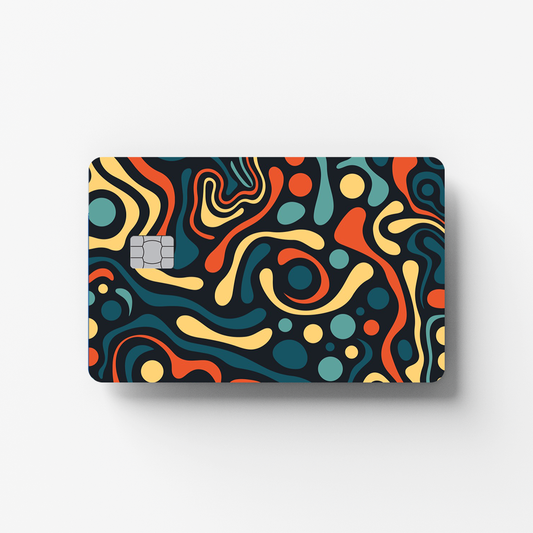 Pattern-yellow-orange Credit Card Sticker