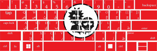RIC And Morty Red Laptop Keyboard Sticker