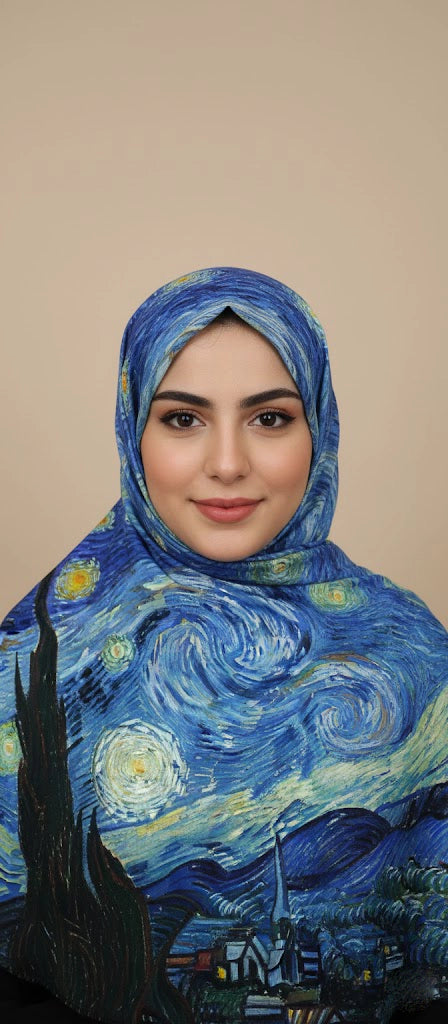 Starry Night Chiffon Scarf