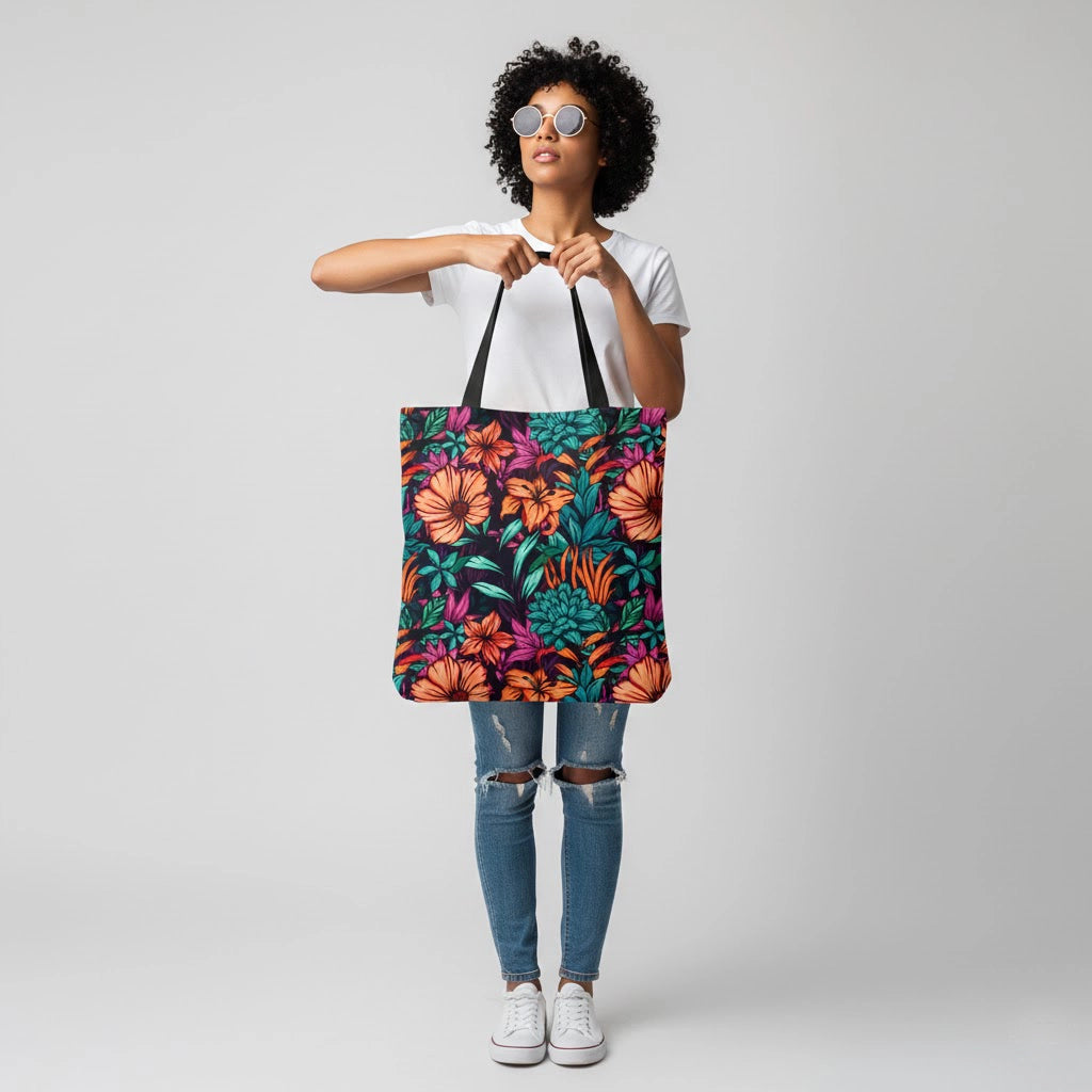 Flower tote bag all over print