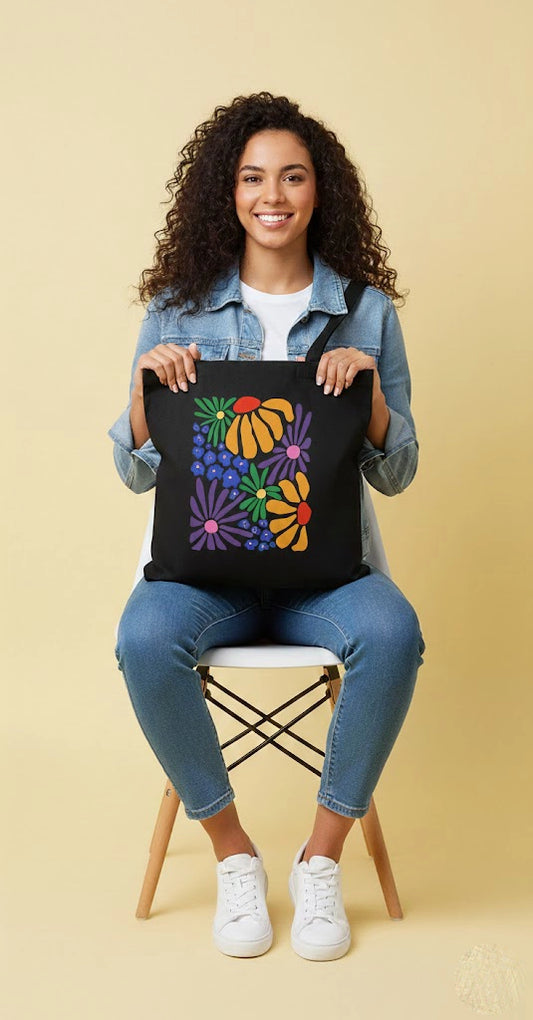 Flower tote bag