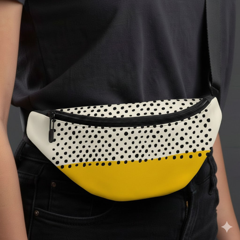 Yellow Black Fanny Pack