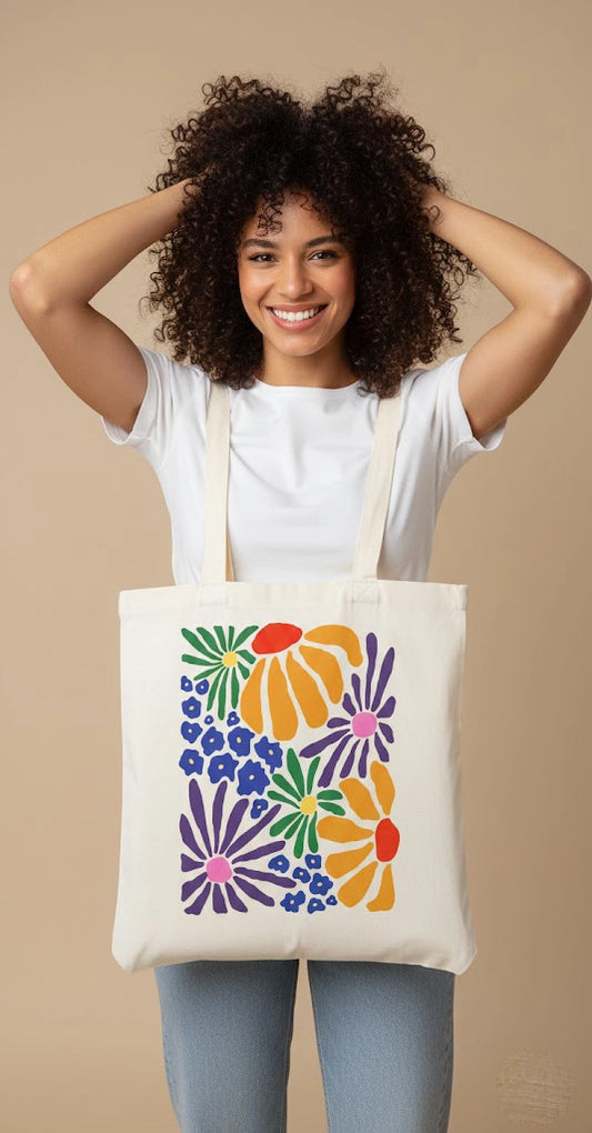 Flower tote bag