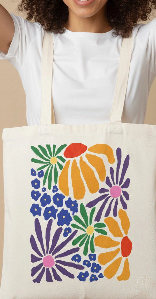 Flower tote bag