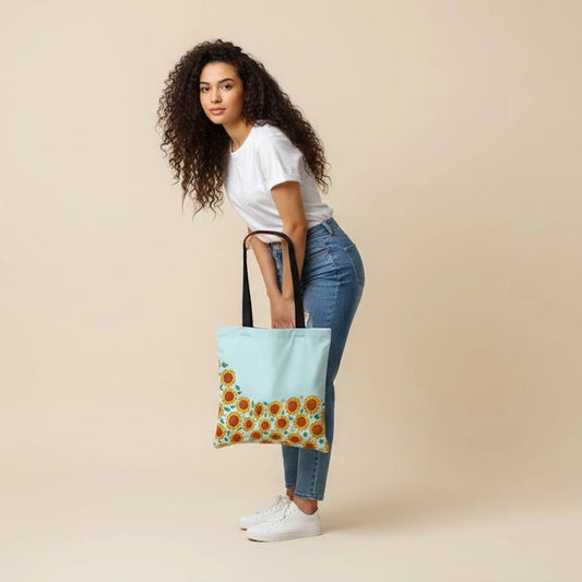 Flower tote bag all over print